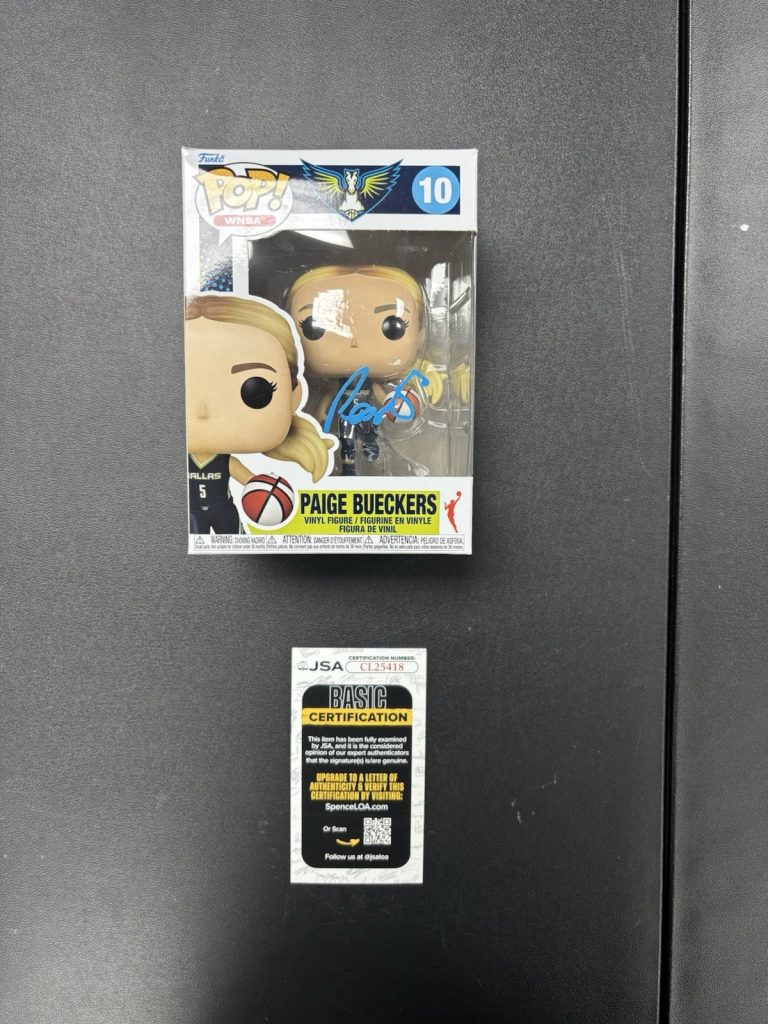 Paige Bueckers Signed Autographed Dallas Wings Funko Pop WNBA. JSA Coa