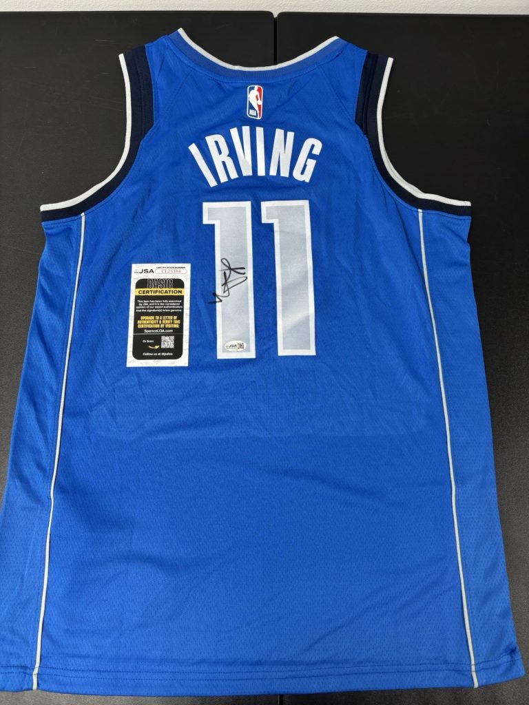 Kyrie Irving signed Autographed Dallas Mavericks  jersey. JSA Coa