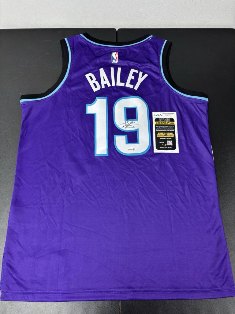 Ace Bailey Signed Autographed Utah Jazz Jersey. JSA Coa