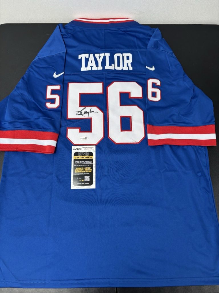 Lawrence Taylor New York Giants Autographed Jersey SB Champs JSA COA