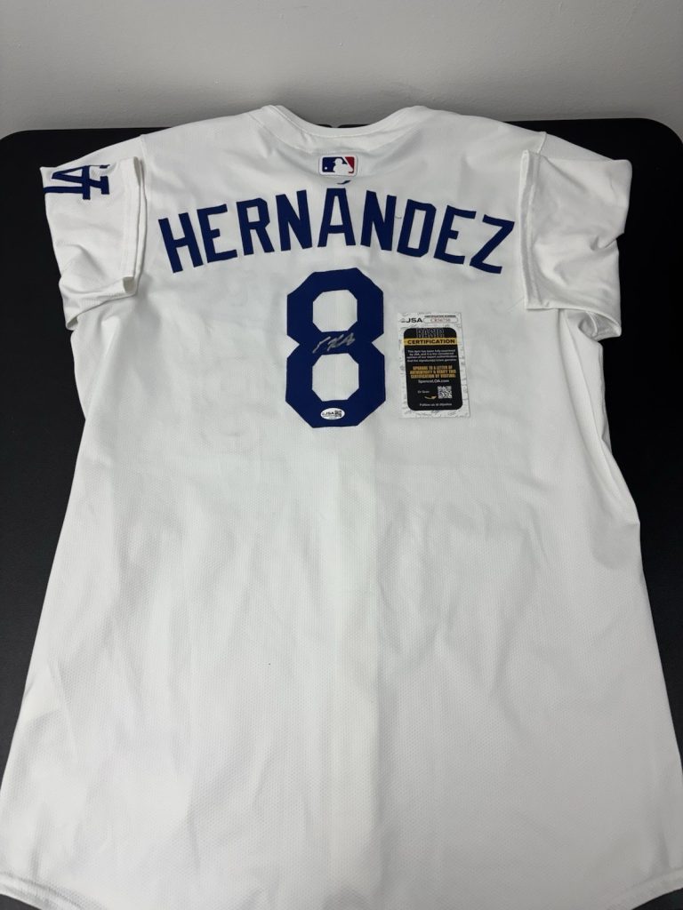 Kike Hernandez Signed Autographed Jersey Authentic Dodgers World Series. JSA Coa