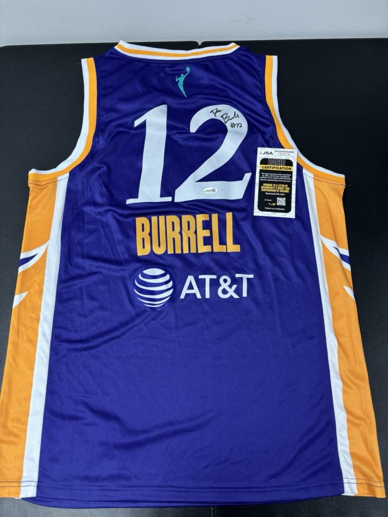 Rae Burrell Los Angeles Sparks Signed Autographed Jersey. JSA Coa