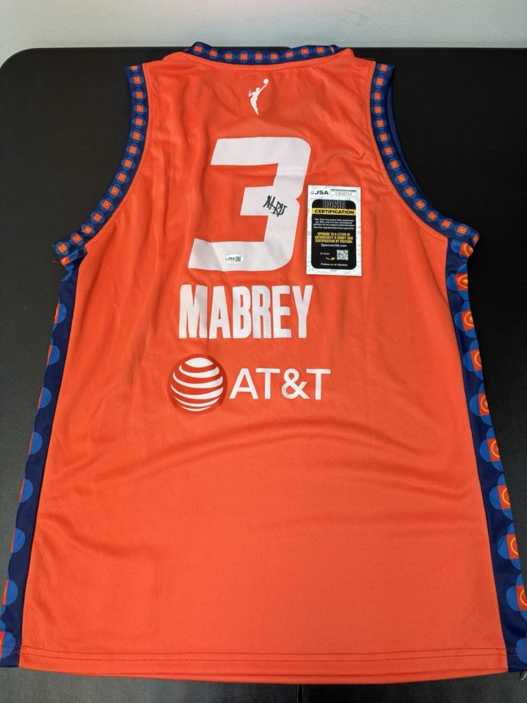 Marina Mabrey Signed Autographed Connecticut Sun Jersey. JSA Coa