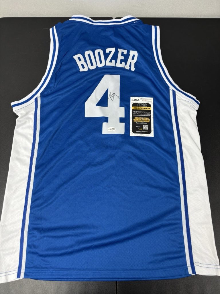 Carlos Boozer Duke Blue Devils Signed Autographed Jersey. JSA COA