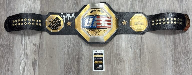Justin Gaethje Signed Autographed UFC Freedom 250 Championship Belt. JSA Coa