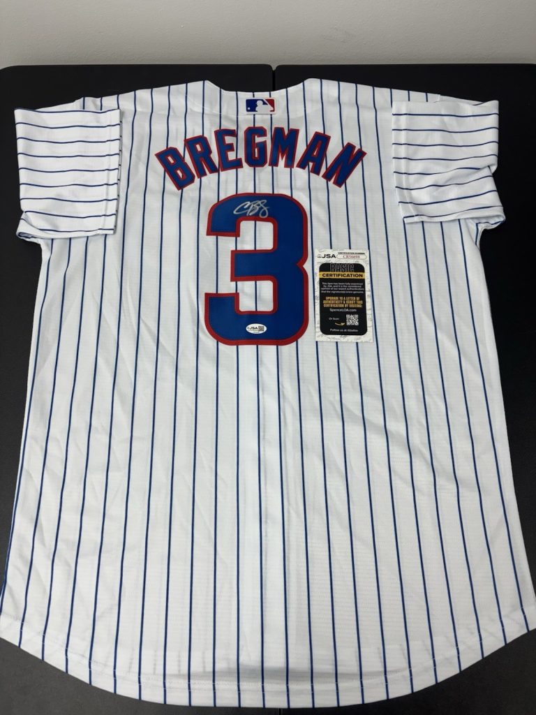 Alex Bregman Signed Autographed Chicago Cubs Home White Jersey. JSA Coa