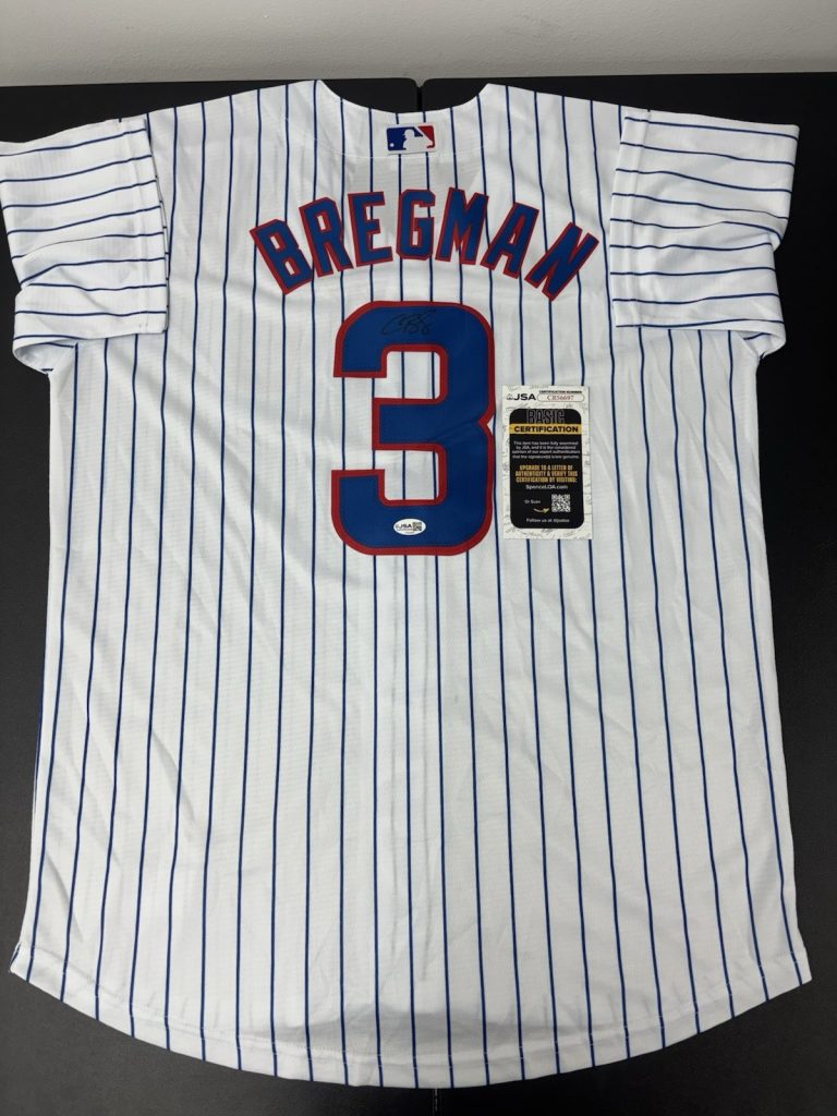 Alex Bregman Signed Autographed Chicago Cubs Home White Jersey. JSA Coa
