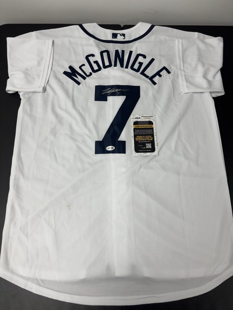 KEVIN MCGONIGLE SIGNED Autographed DETROIT TIGERS Jersey. JSA Coa