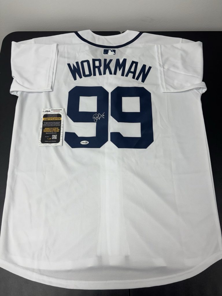Gage Workman SIGNED Autographed DETROIT TIGERS Jersey. JSA Coa