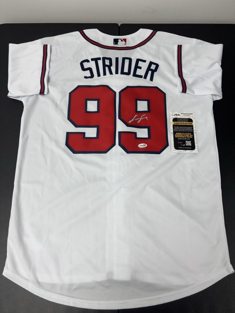 Spencer Strider Atlanta Braves Signed Autographed Jersey JSA COA
