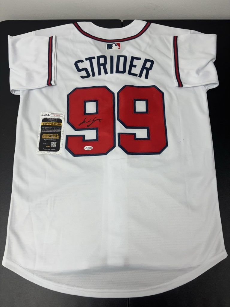 Spencer Strider Atlanta Braves Signed Autographed Jersey JSA COA