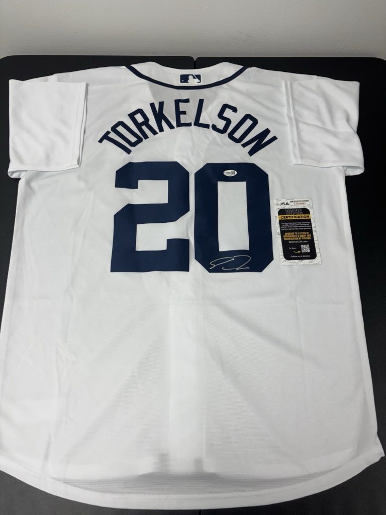 Spencer Torkelson signed autographed Detroit Tigers jersey. JSA Coa