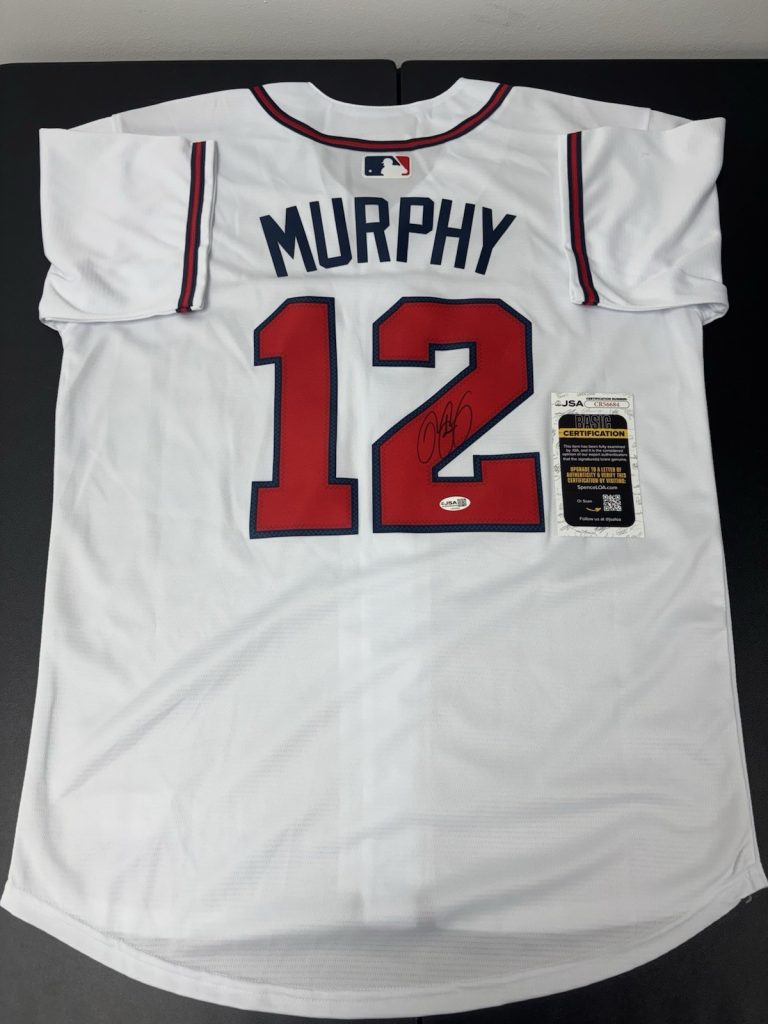 Sean Murphy Signed Autographed Atlanta Braves  Jersey. JSA Coa