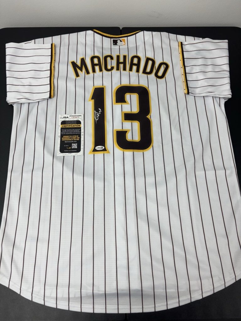 MANNY MACHADO SIGNED Autographed SAN DIEGO PADRES JERSEY. Jsa Coa