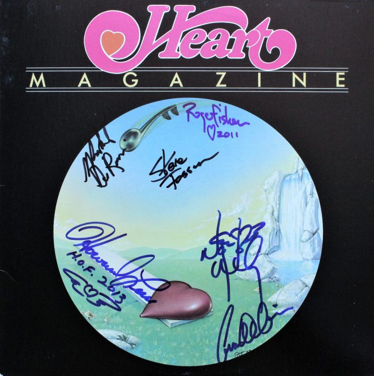 HEART Magazine Record SIGNED ALL 6 ORIGINAL MEMBERS Ann Nancy Wilson ACOA