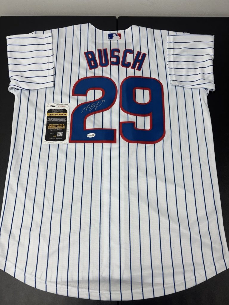 Michael Busch Signed Autographed Chicago Cubs Jersey. Jsa Coa