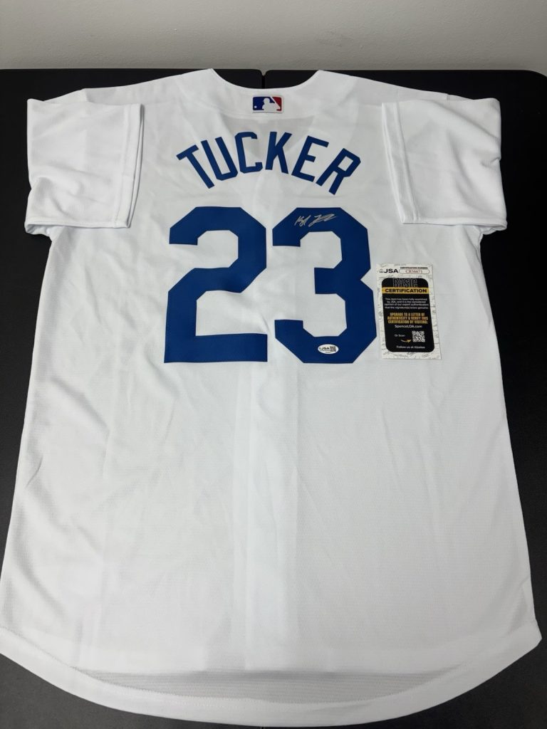 Kyle Tucker Signed Autographed LA Dodgers Jersey. JSA Coa