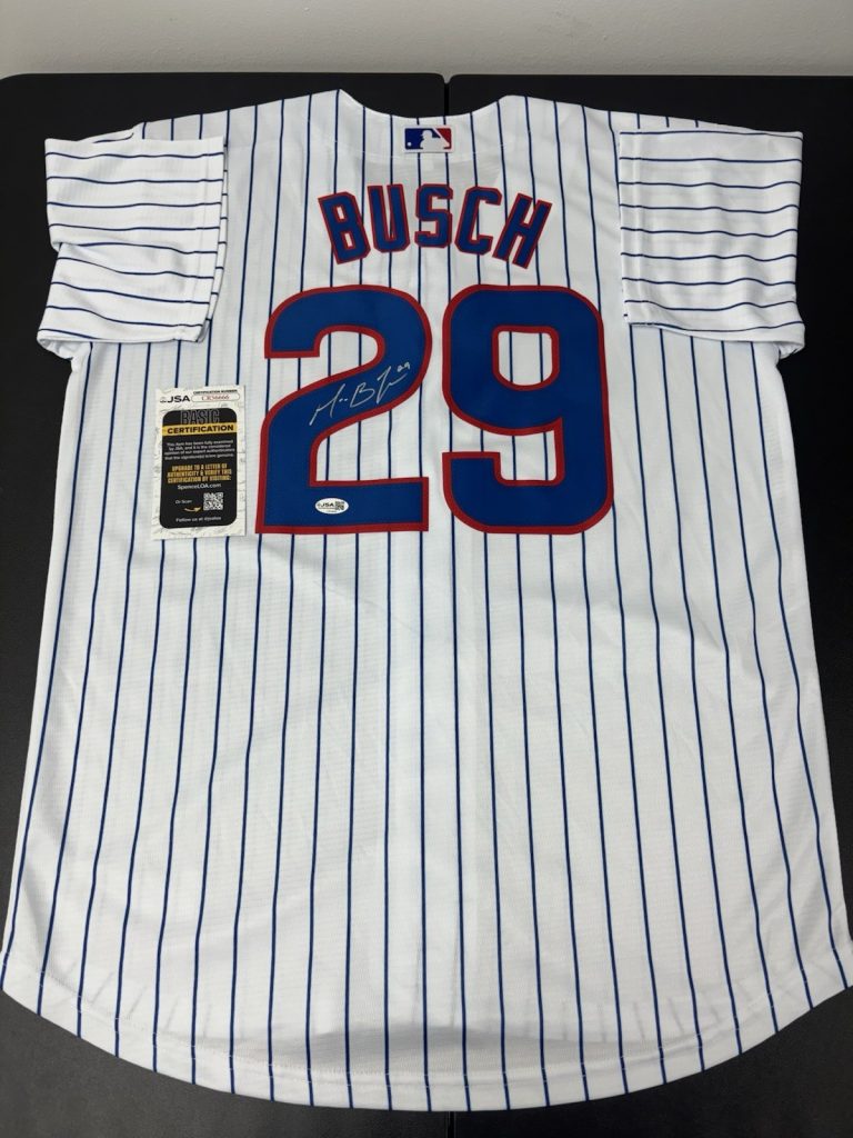 Michael Busch Signed Autographed Chicago Cubs Jersey. Jsa Coa