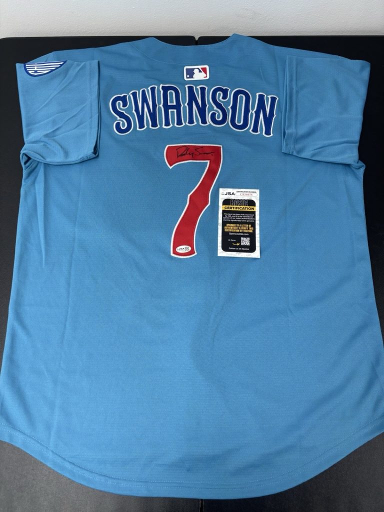 Dansby Swanson Chicago Cubs Autographed Signed Jersey JSA Coa