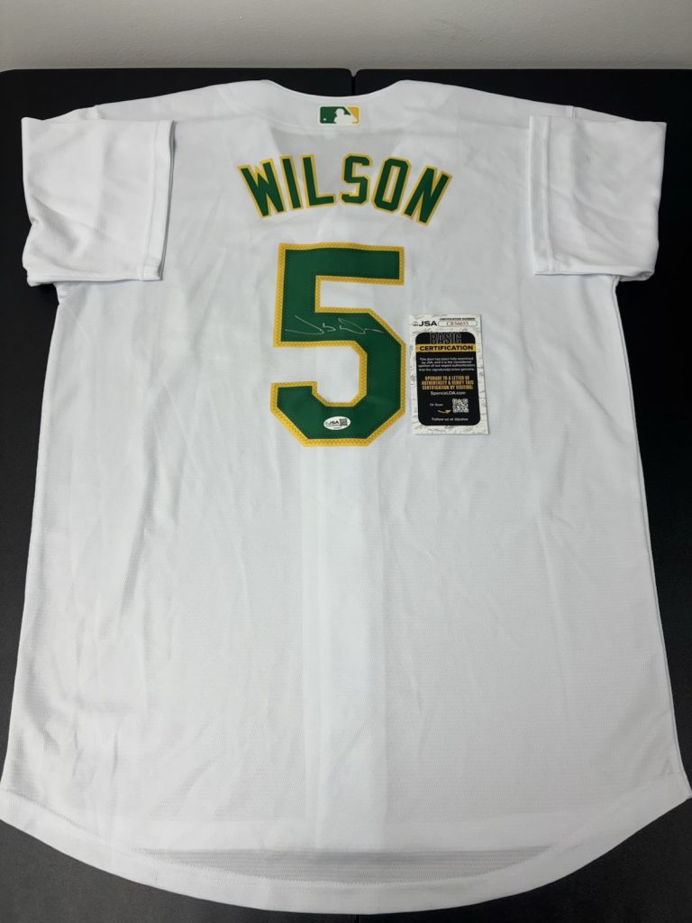 Jacob Wilson Signed Autographed Oakland  Athletics Jersey. JSA Coa