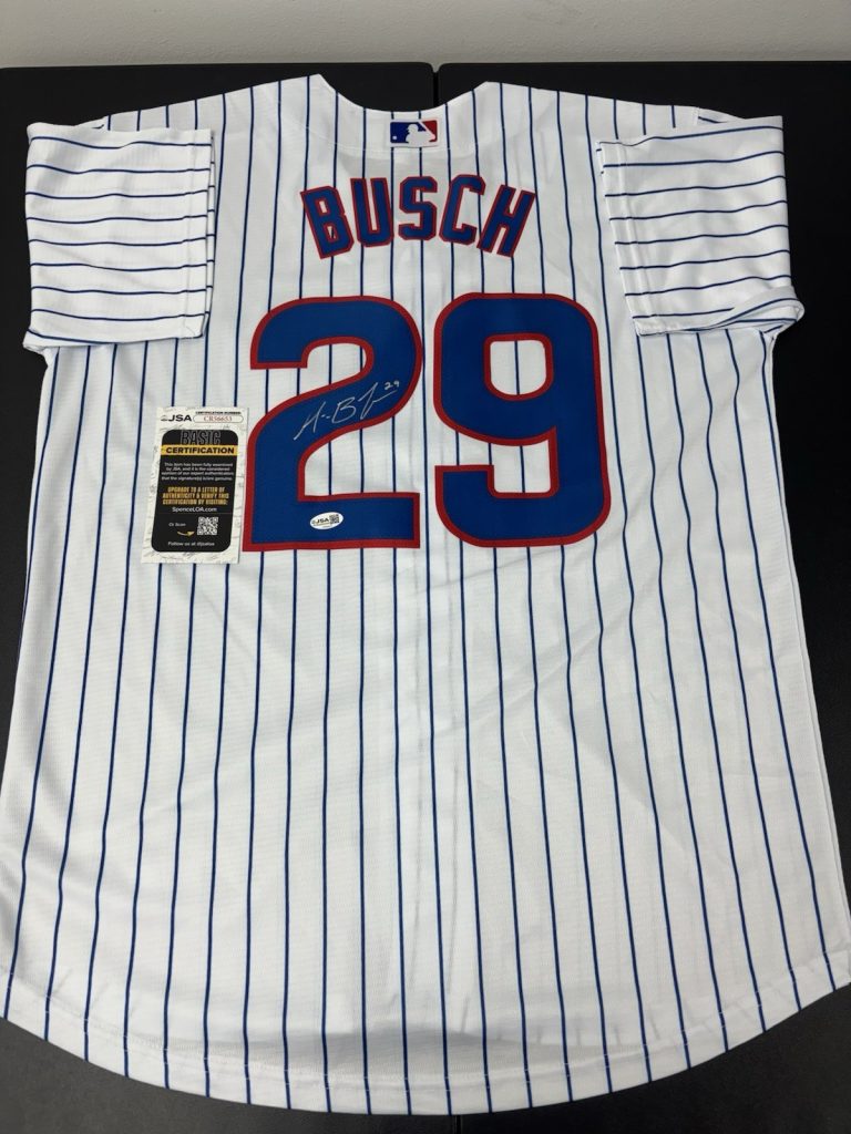 Michael Busch Signed Autographed Chicago Cubs Jersey. Jsa Coa
