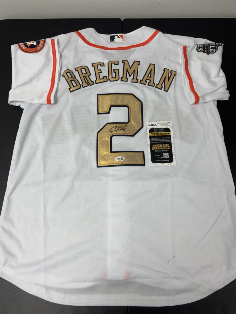 Alex Bregman Signed Autographed Houston Astros World Series Jersey. JSA Coa