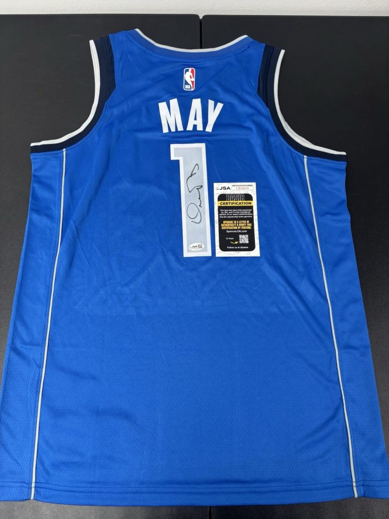 DUSTY MAY SIGNED Autographed Jersey. DALLAS MAVERICKS HEAD COACH MICHIGAN JSA
