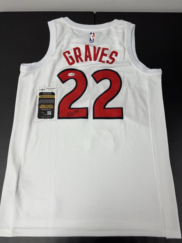 Allen Graves Signed Autographed Toronto Raptors Jersey. JSA Coa