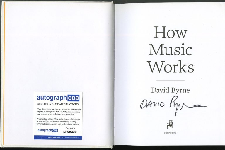 David Byrne Talking Heads How Music Works Hardback 1st Ed. SIGNED ACOA