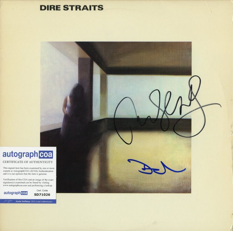 Dire Straits Self Titled SIGNED Vinyl Record ACOA, David Knopfler John Illsley
