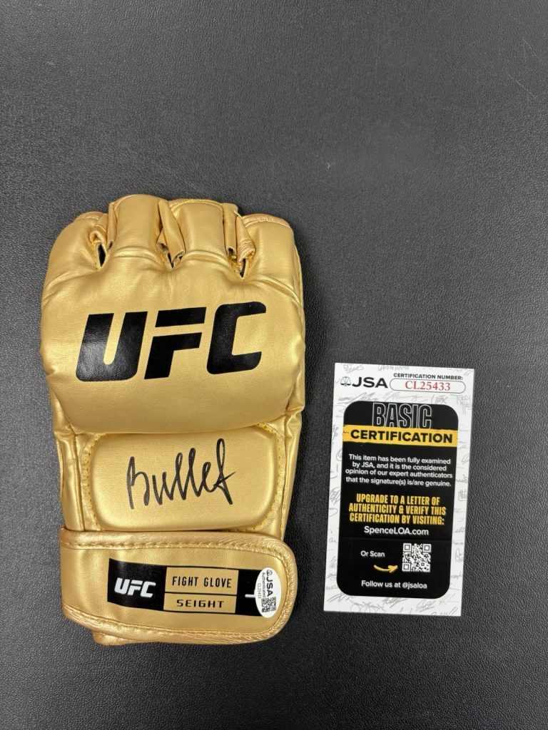 Valentina Shevchenko signed Autographed UFC Gold glove Bullet. JSA Coa