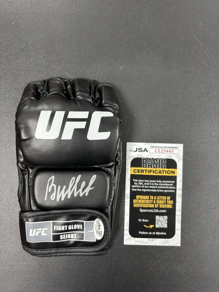 Valentina Shevchenko signed Autographed UFC glove Bullet. JSA Coa