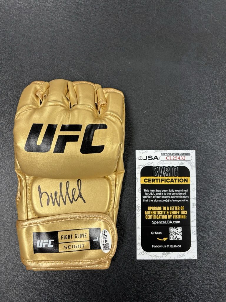 Valentina Shevchenko signed Autographed UFC Gold glove Bullet. JSA Coa
