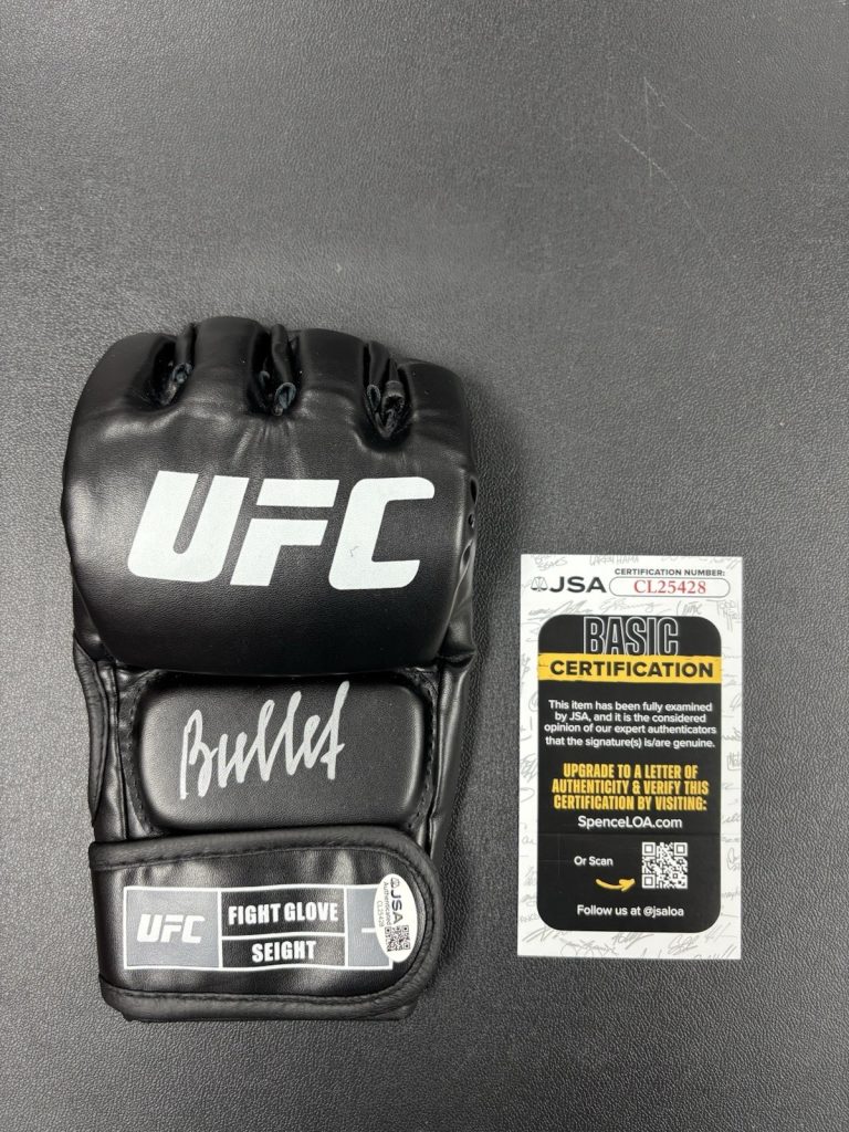 Valentina Shevchenko signed Autographed UFC glove Bullet. JSA Coa