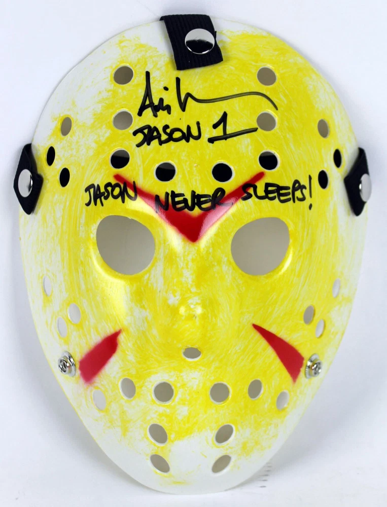 ARI LEHMAN AUTOGRAPHED FRIDAY THE 13TH  MASK (JASON VOORHEES) - BECKETT COA!