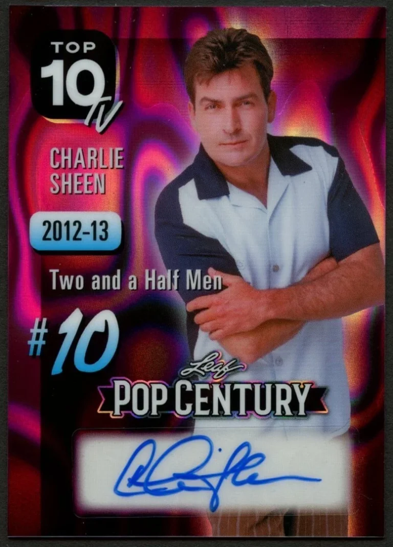 Charlie Sheen signed autograph auto 2026 Leaf Pop Century Top 10 Card 1/1