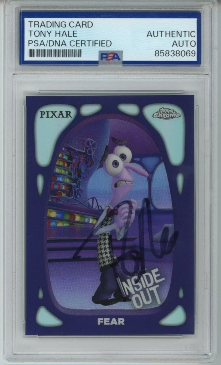 2024 TOPPS CHROME DISNEY PIXAR INSIDE OUT FEAR CARD TONY HALE SIGNED PSA DNA COA