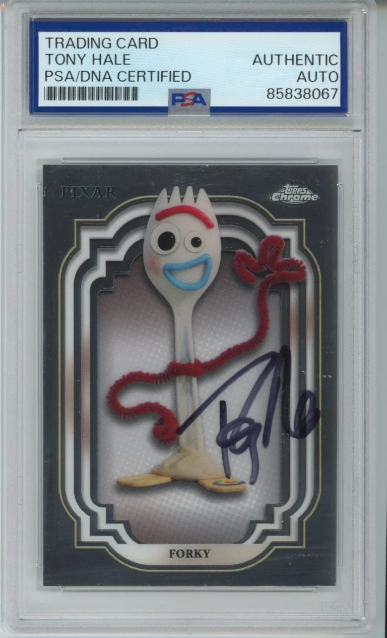 2024 TOPPS CHROME DISNEY TOY STORY FORKY CARD TONY HALE SIGNED PSA DNA AUTOGRAPH