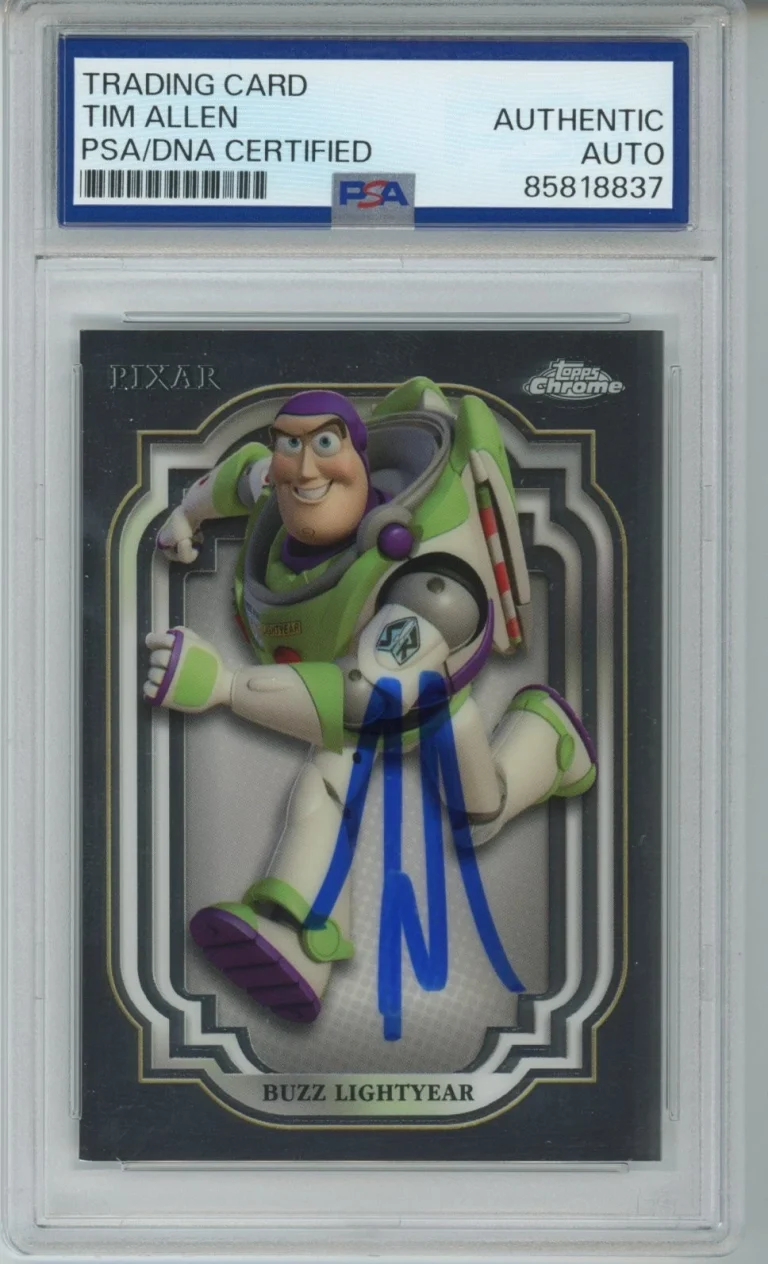 2024 TOPPS CHROME DISNEY BUZZ LIGHTYEAR SIGNED CARD TIM ALLEN PSA DNA COA AUTO