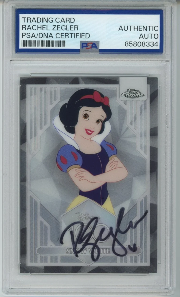 2023 TOPPS CHROME DISNEY SNOW WHITE SIGNED RACHEL ZEGLER PSA DNA COA AUTOGRAPH