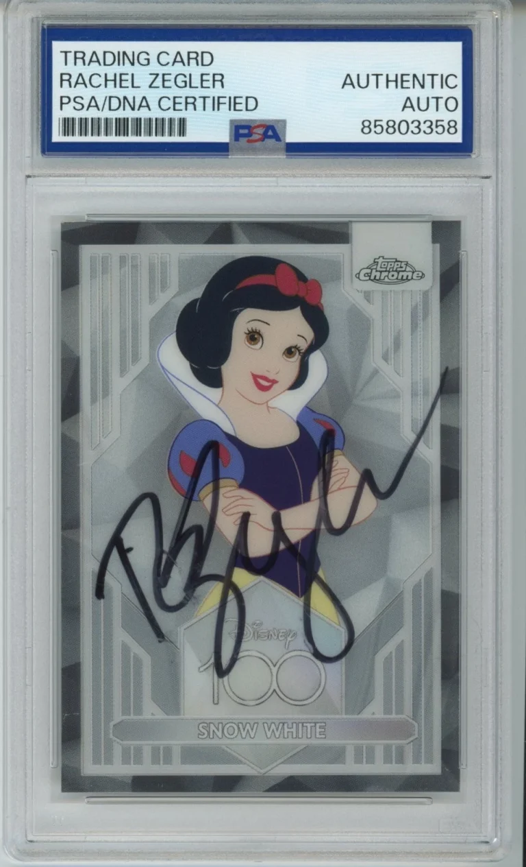 2023 TOPPS CHROME DISNEY PRINCESS SNOW WHITE SIGNED RACHEL ZEGLER PSA DNA AUTO
