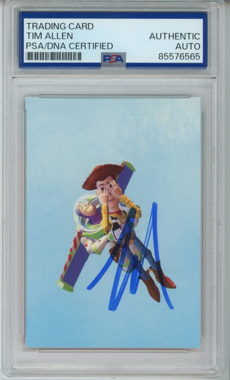 1995 DISNEY SKYBOX TOY STORY BUZZ & WOODY RC SIGNED TIM ALLEN PSA DNA COA AUTO