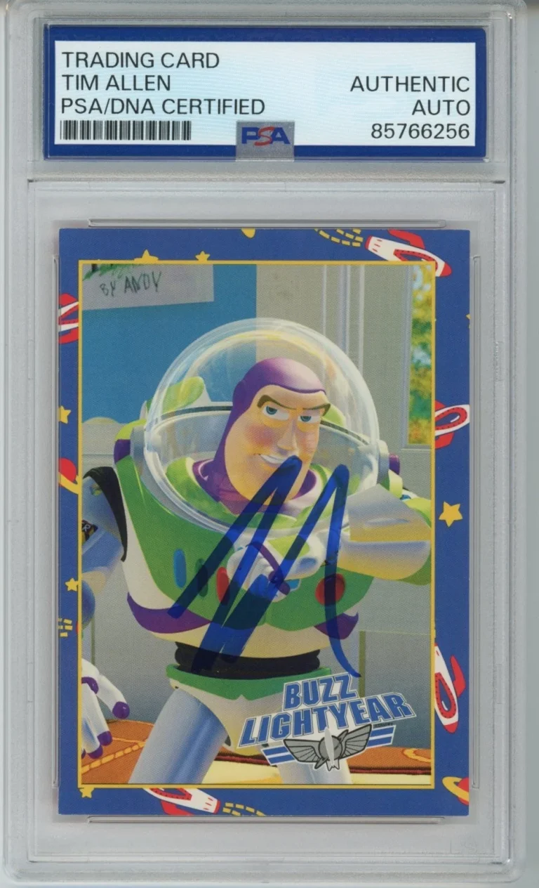 1995 DISNEY SKYBOX TOY STORY BUZZ ROOKIE CARD RC SIGNED TIM ALLEN PSA DNA AUTO