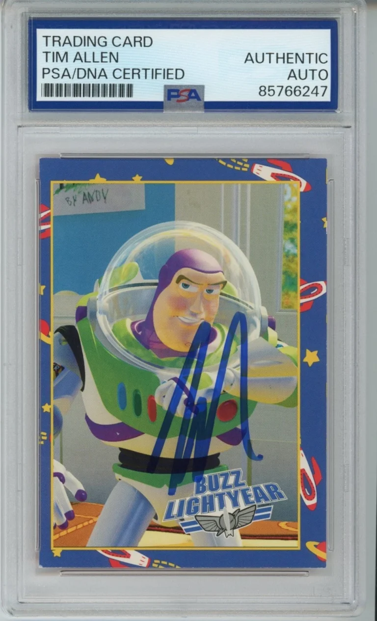 1995 DISNEY SKYBOX TOY STORY BUZZ ROOKIE RC SIGNED TIM ALLEN PSA DNA COA AUTO