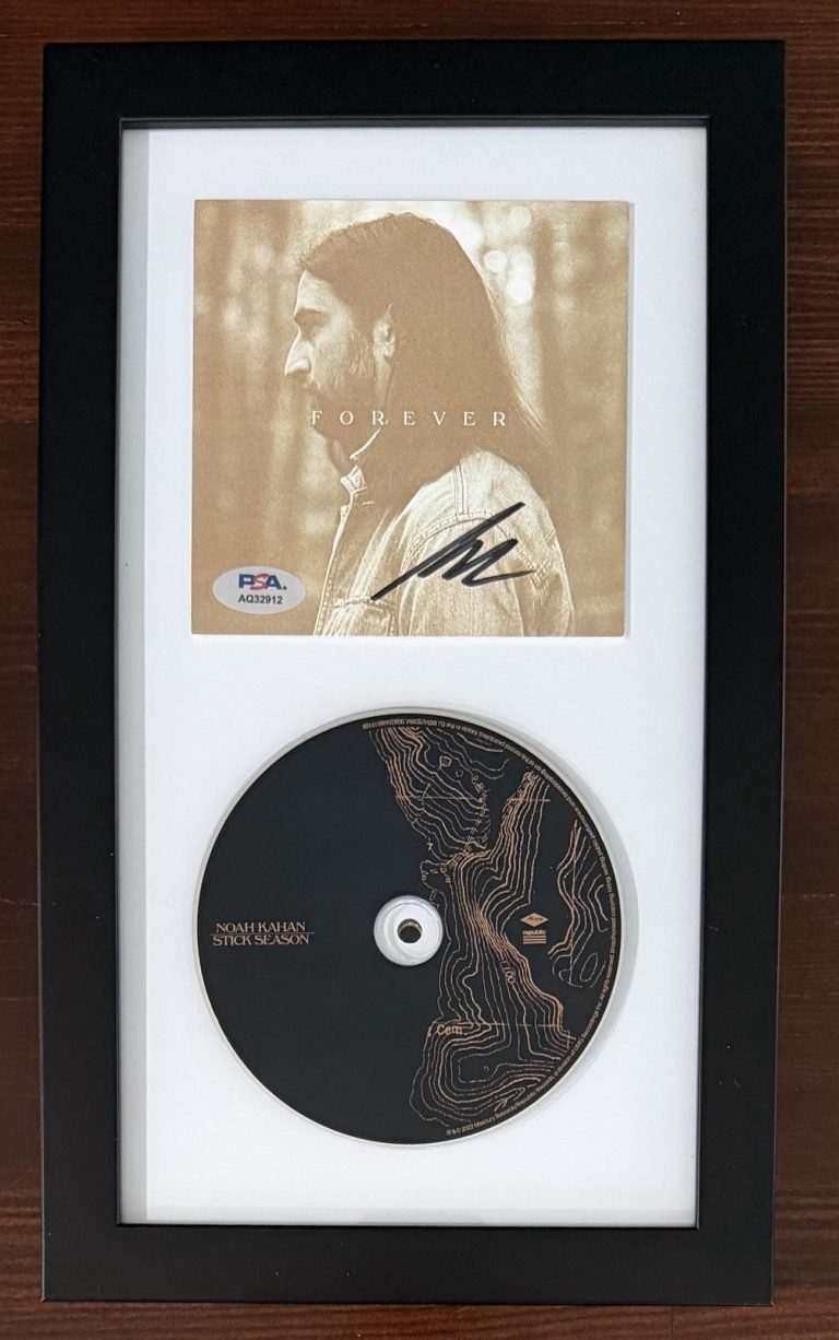 FRAMED Noah Kahan Stick Season Forever SIGNED Cover Card & CD PSA DNA COA Auto
