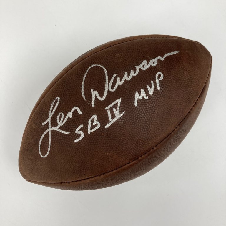 Len Dawson Super Bowl IV MVP Signed Wilson NFL Game Football JSA Certified