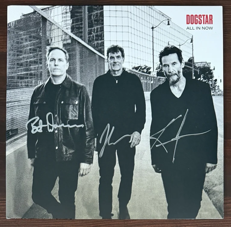 Keanu Reeves & Dogstar SIGNED ALL IN NOW RED VINYL LP COVER BAS Beckett COA Auto