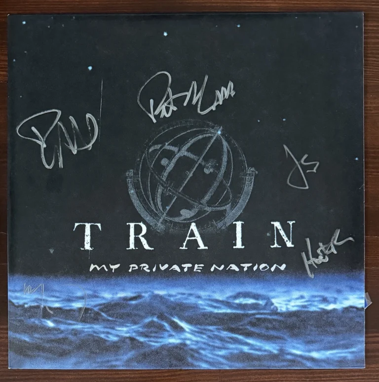 Train FULL BAND SIGNED My Private Nation Vinyl COVER BAS Beckett COA Autograph