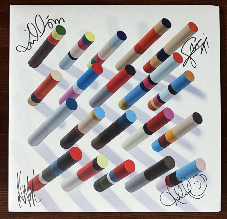 Future Islands BAND SIGNED Hole In Floor Vinyl COVER BAS Beckett COA Autograph