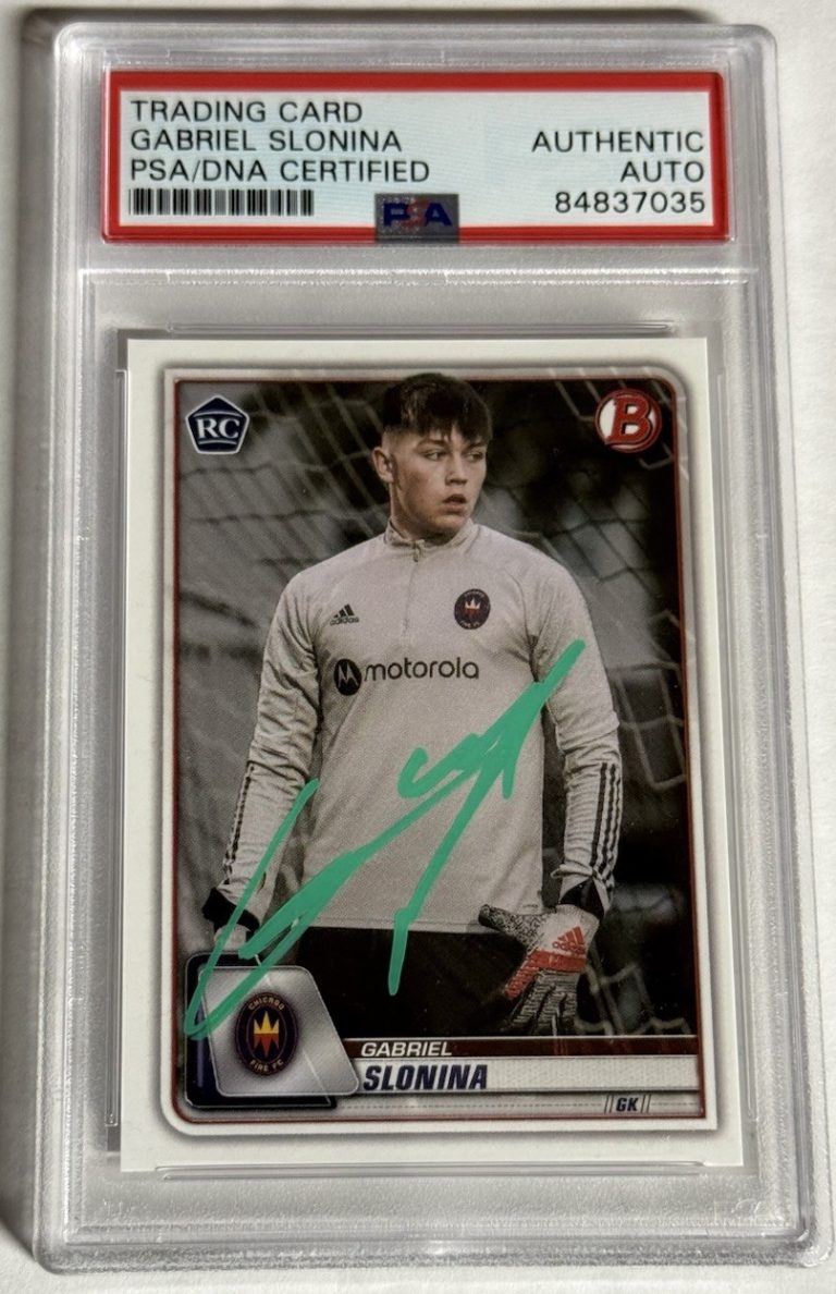 2020 Bowman MLS Gabriel Slonina SIGNED AUTO #70 Rookie RC USMNT PSA
